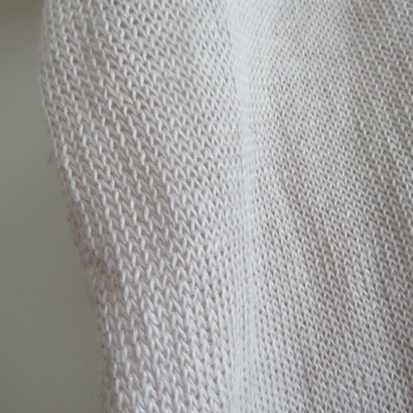 MARGARET O'LEARY 100% Linen Loose Fit Knit Sweater Neutral Tan Beachy - Size S - Picture 7 of 16